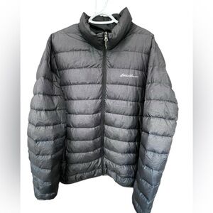 SZ TXL GRAY Eddie Bauer Men's CirrusLite Down Jacket ultralight PACKABLE